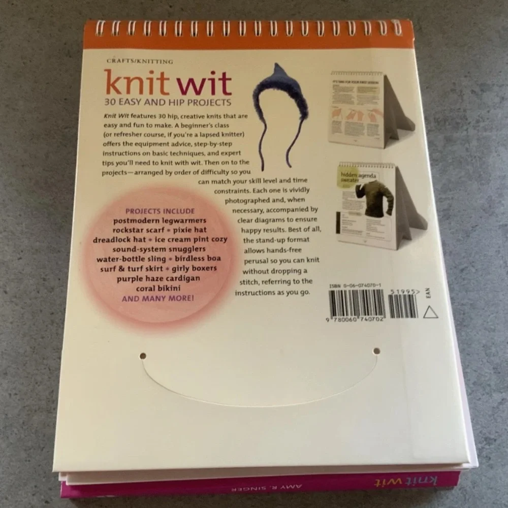 Knit Wit: 30 Easy and Hip Projects by Amy R. Singer (2024, Trade Paperback)